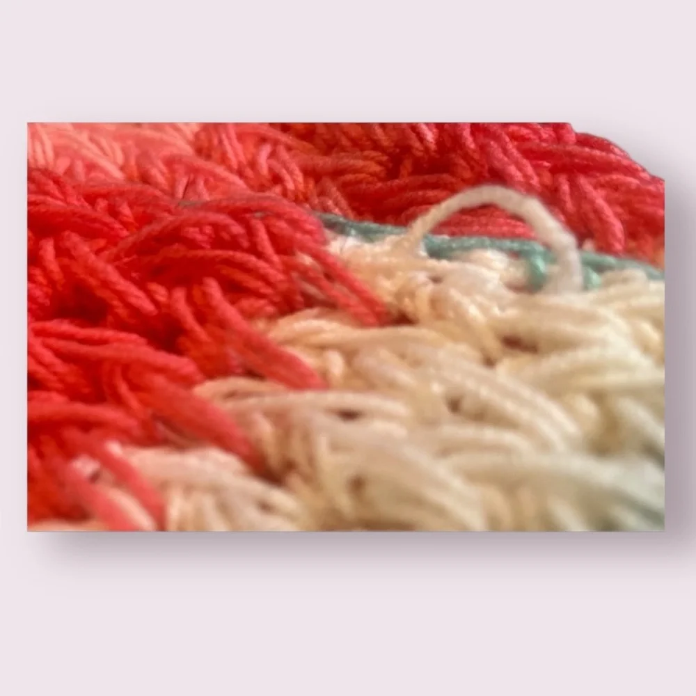 Handmade Baby Blanket – Pastel Rainbow Stripes in Airy Crochet Stitch